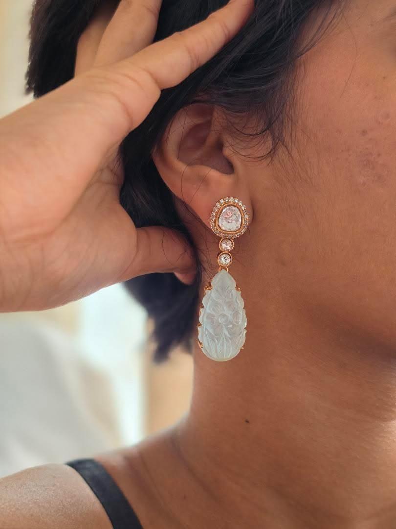 Nova semi-precious stone earrings Thumbnail