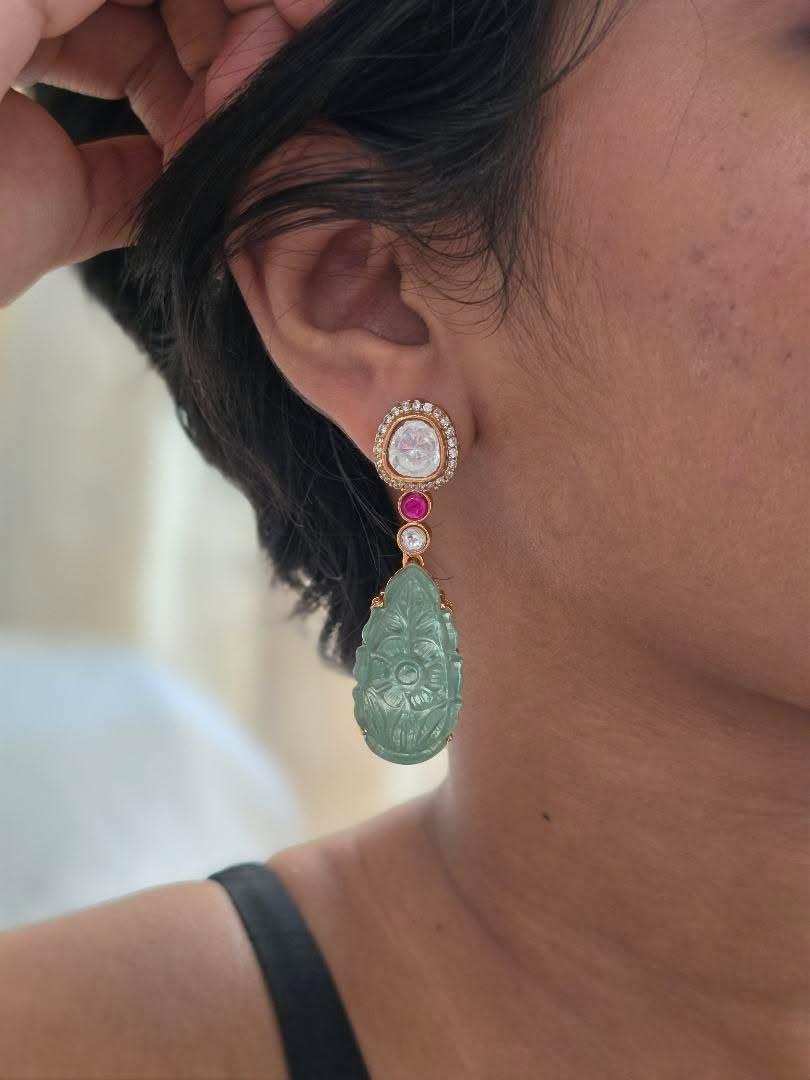 Nova semi-precious stone earrings Thumbnail
