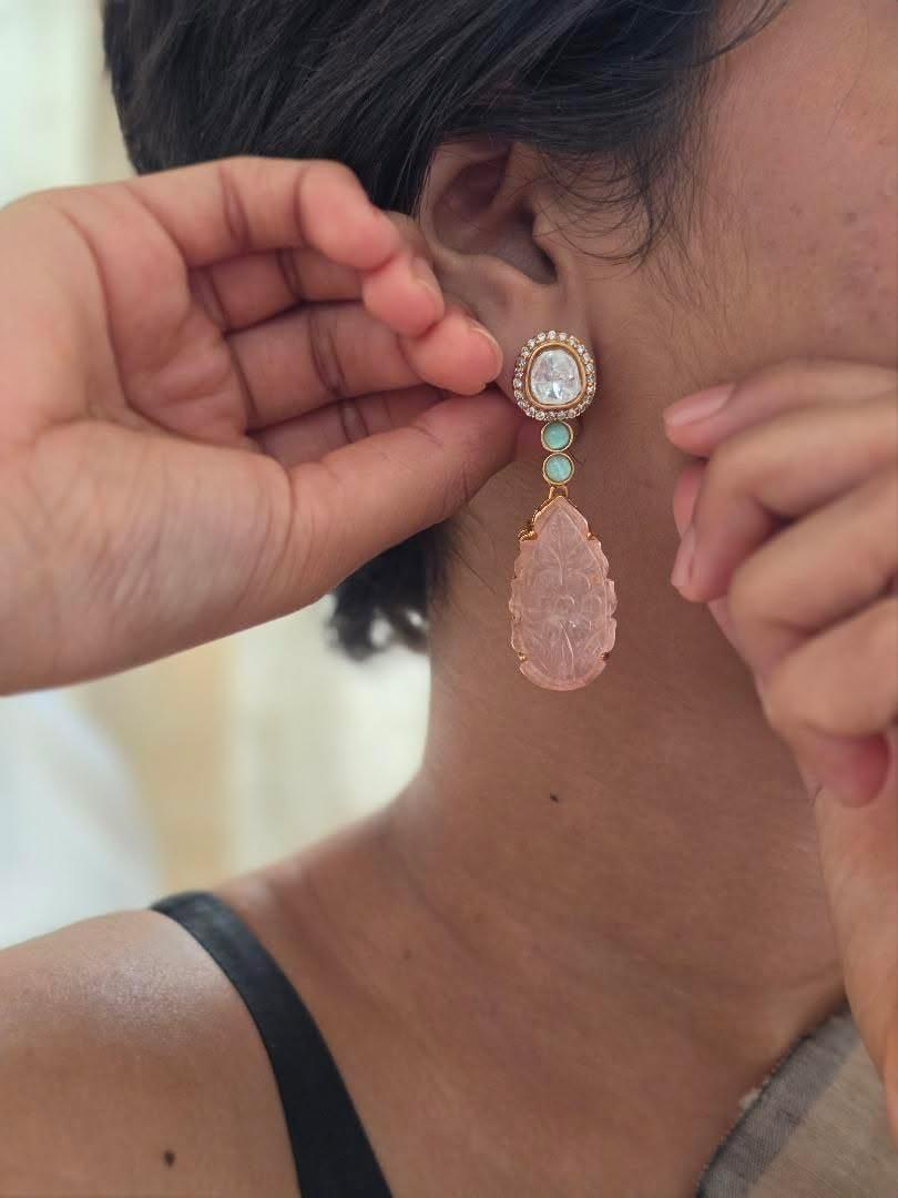 Nova semi-precious stone earrings Thumbnail
