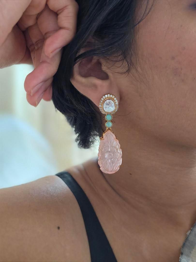 Nova semi-precious stone earrings Thumbnail