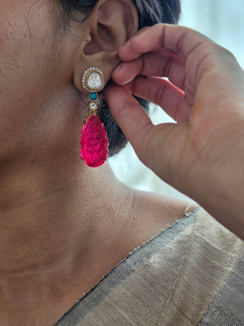 Nova semi-precious stone earrings Thumbnail