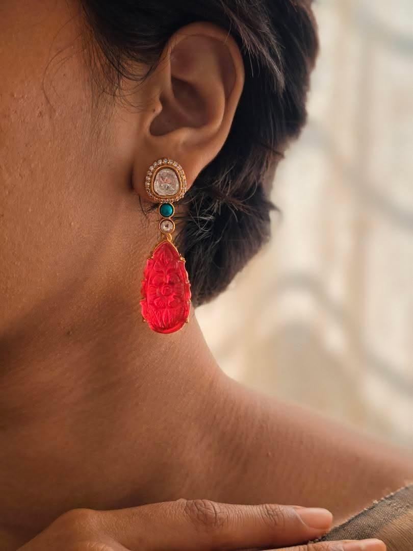Nova semi-precious stone earrings Thumbnail