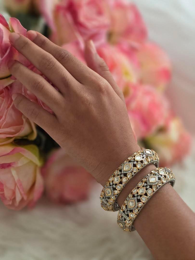 Shriya openable polki bangles Thumbnail
