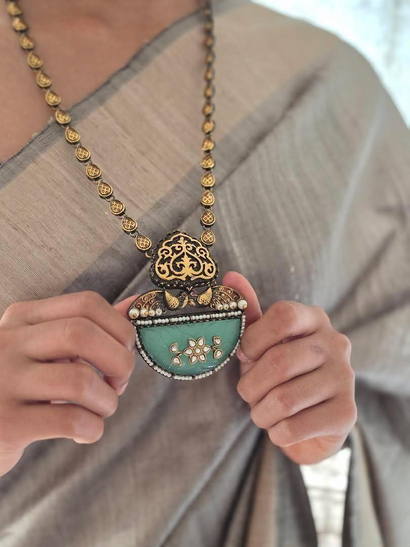 Aaravi handcrafted long necklace Thumbnail