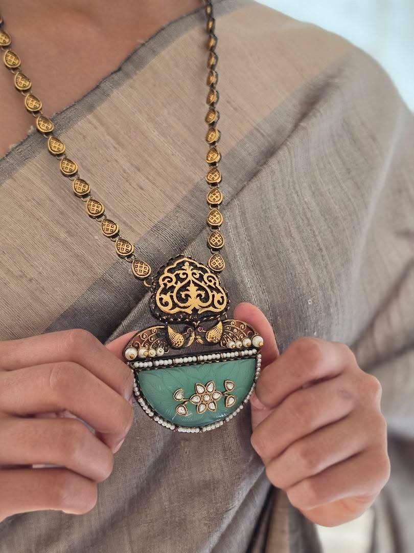 Aaravi handcrafted long necklace Thumbnail