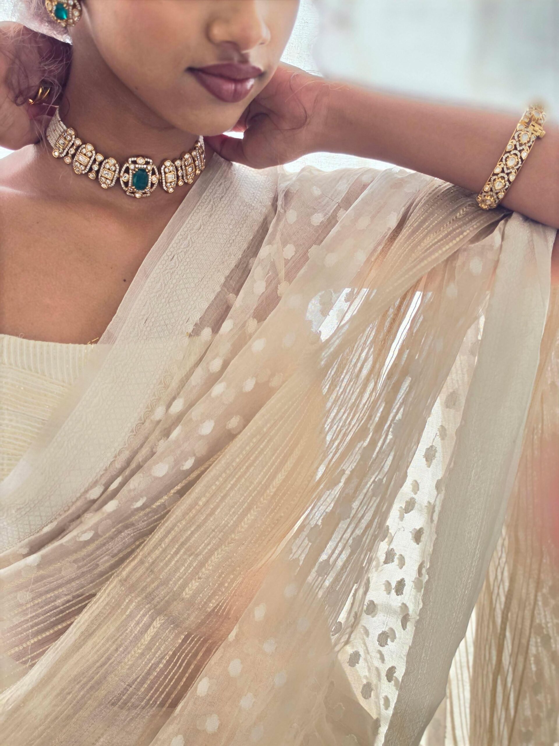 Talia polki and pearl choker Thumbnail