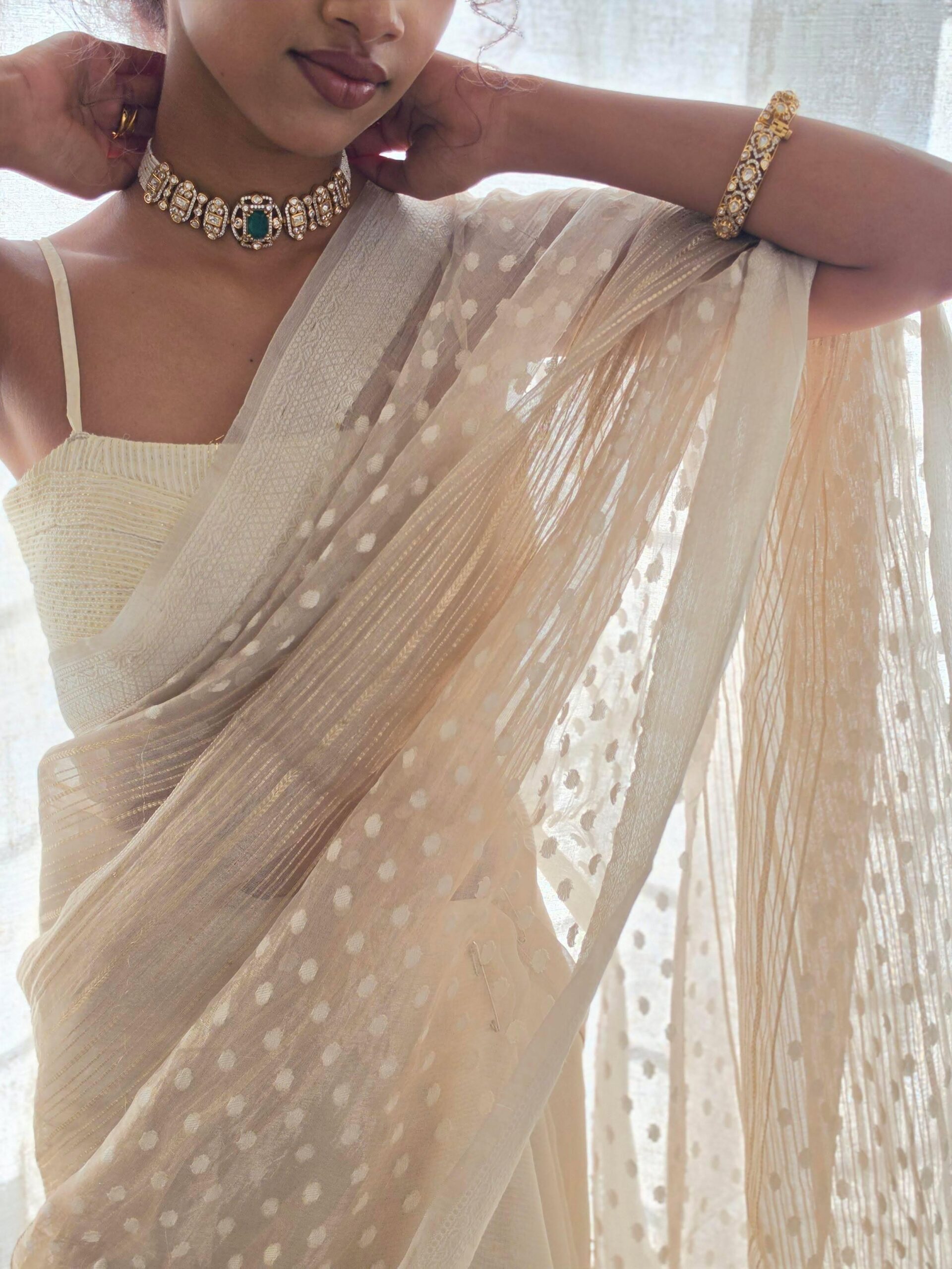 Talia polki and pearl choker Thumbnail