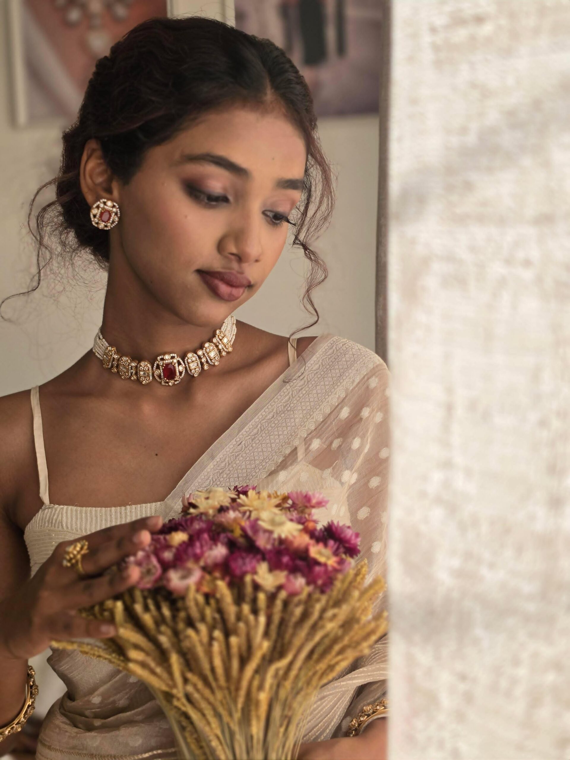 Talia polki and pearl choker Thumbnail