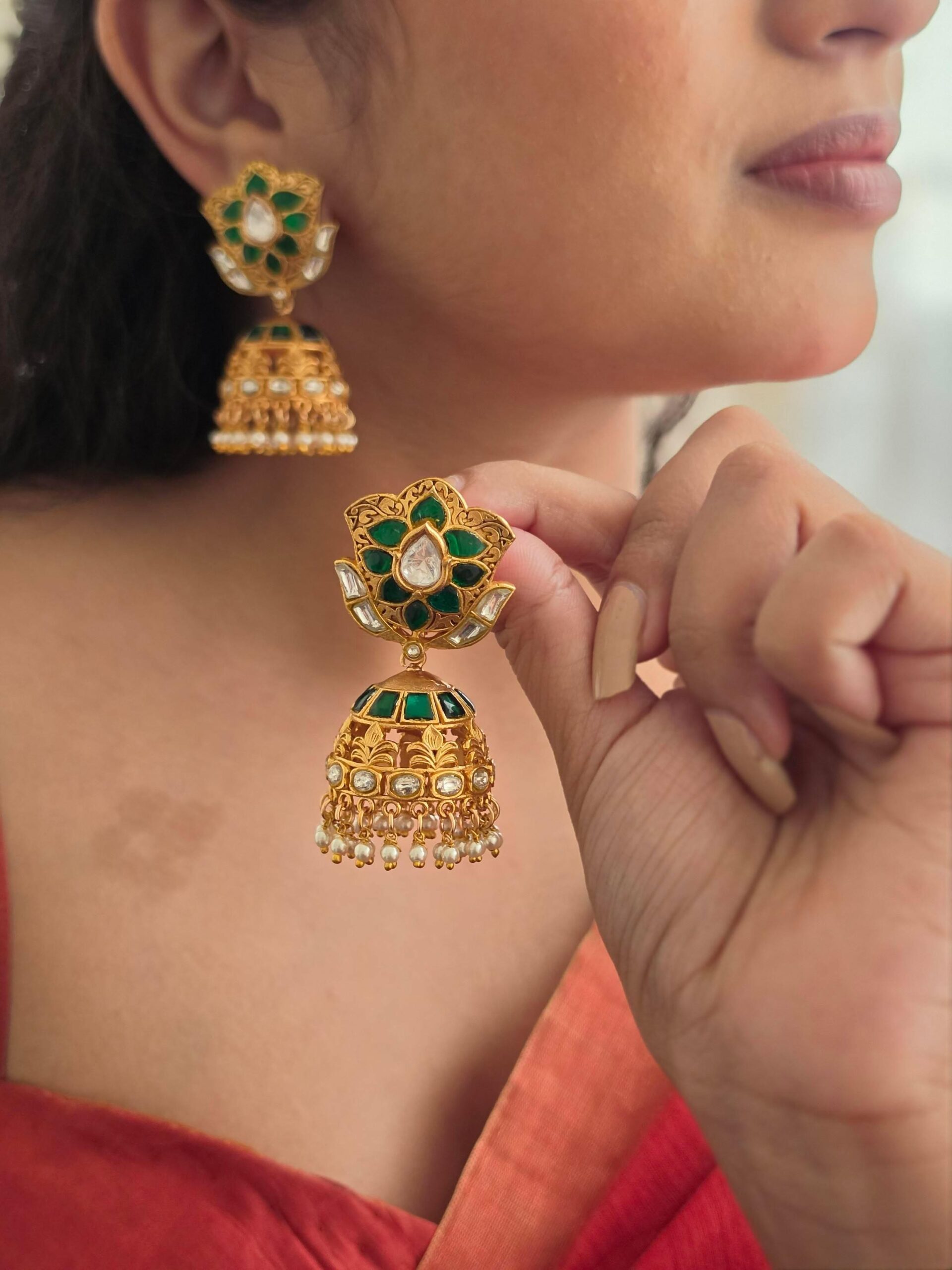 Saivi handcrafted jhumki Thumbnail