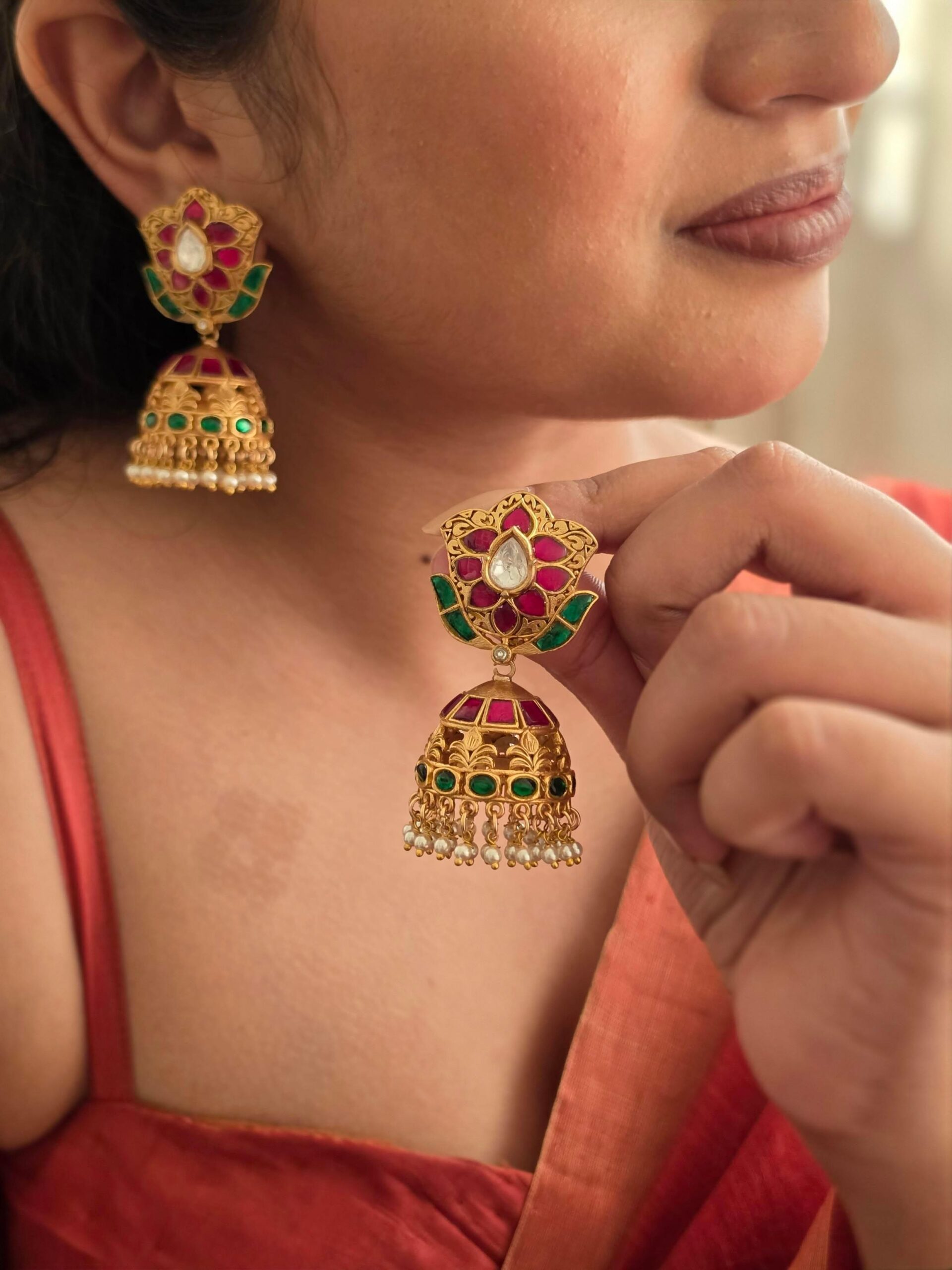 Saivi handcrafted jhumki Thumbnail