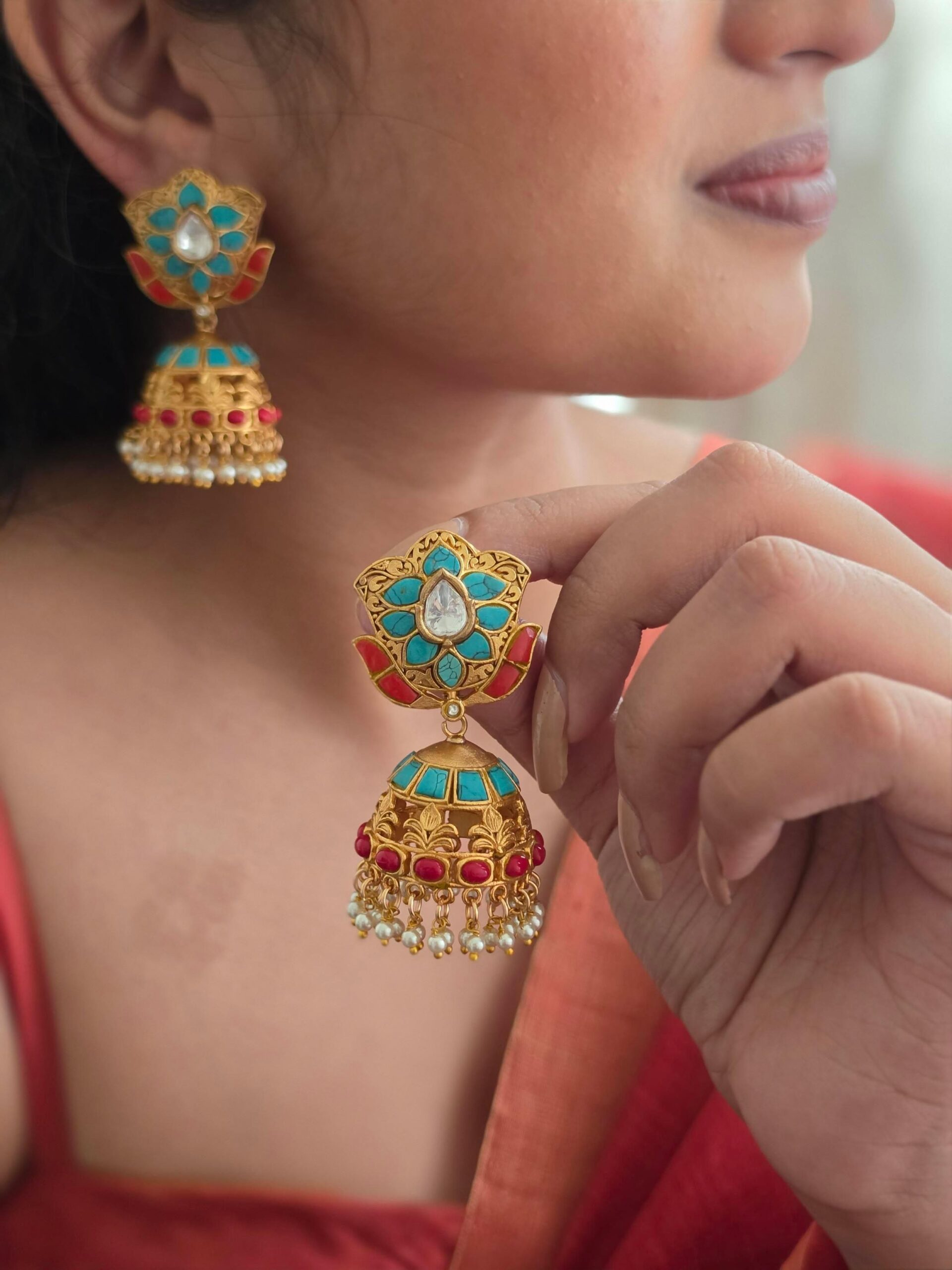 Saivi handcrafted jhumki Thumbnail