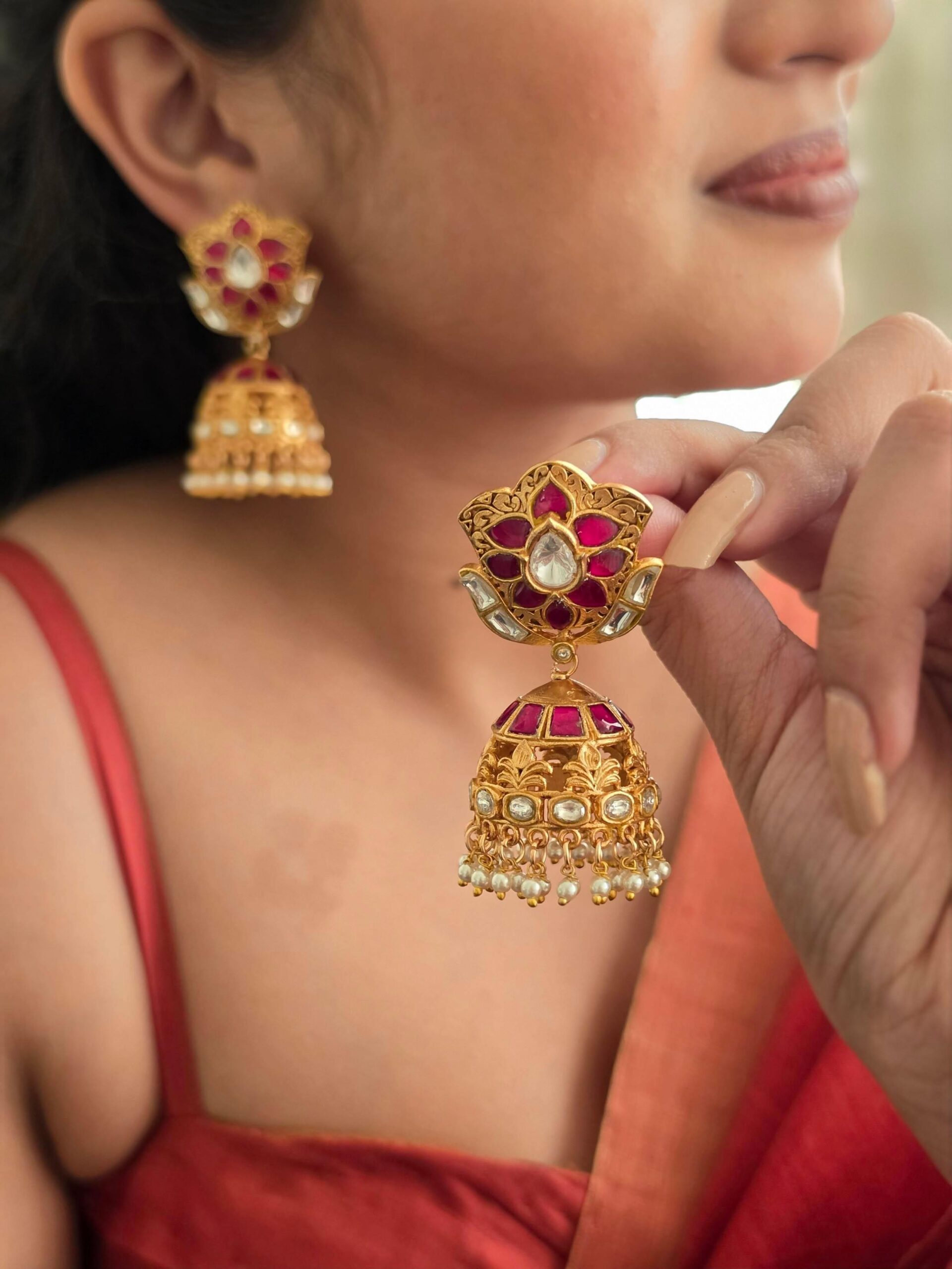 Saivi handcrafted jhumki Thumbnail