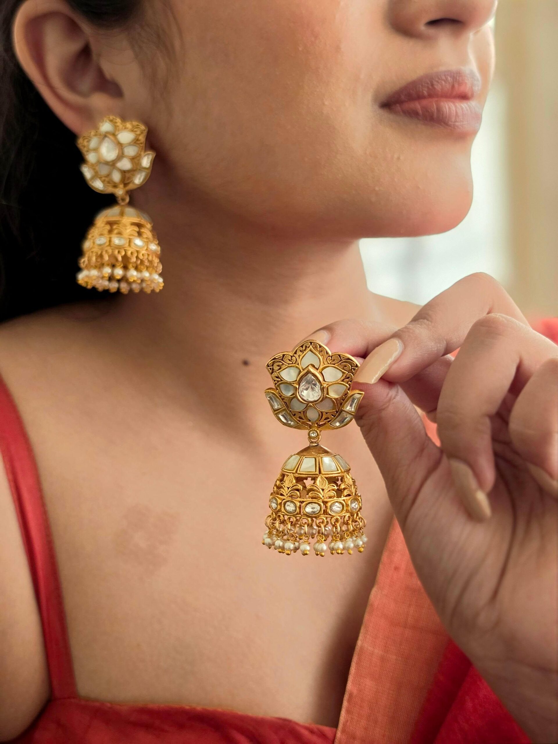 Saivi handcrafted jhumki Thumbnail