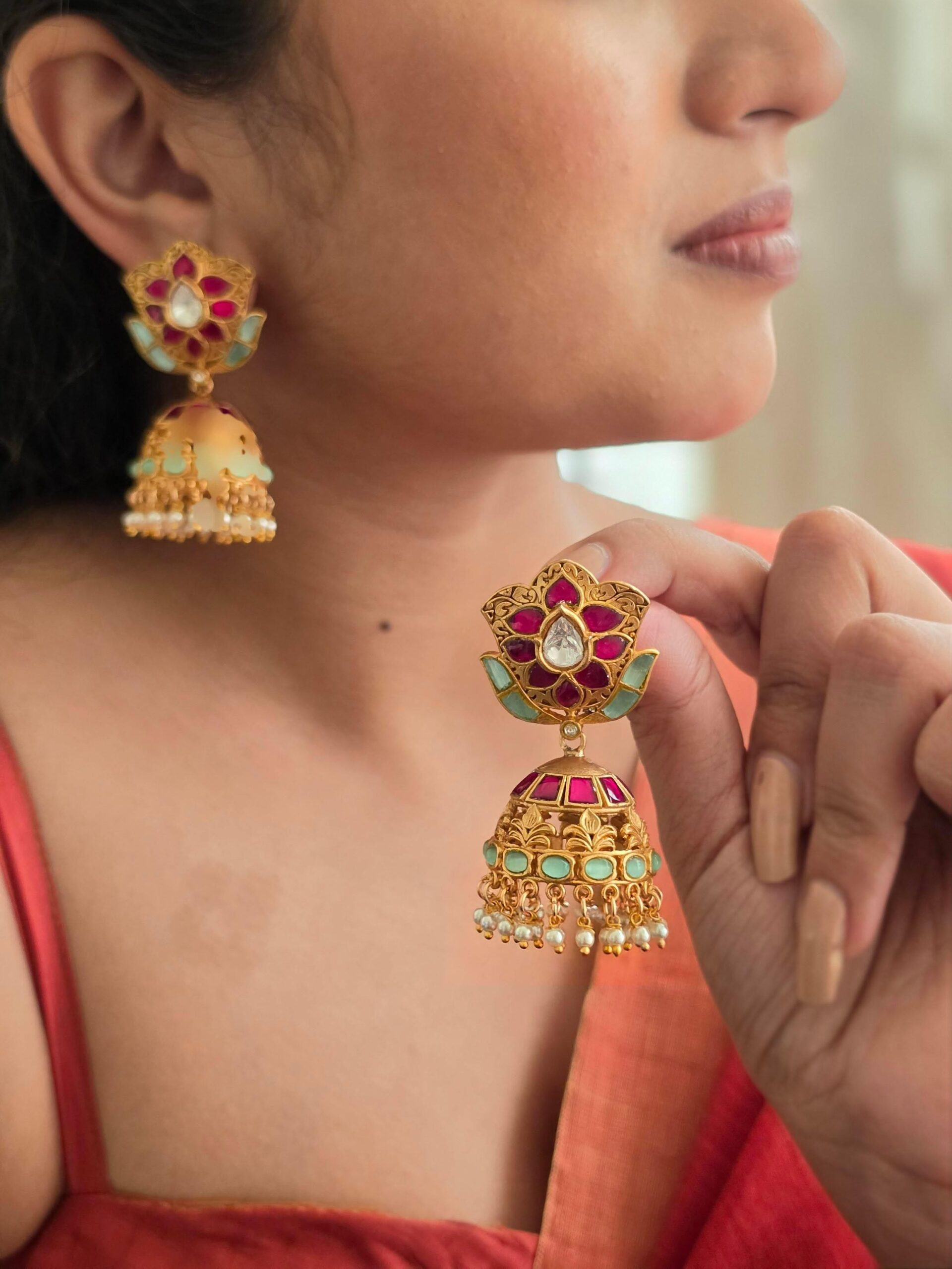 Saivi handcrafted jhumki Thumbnail