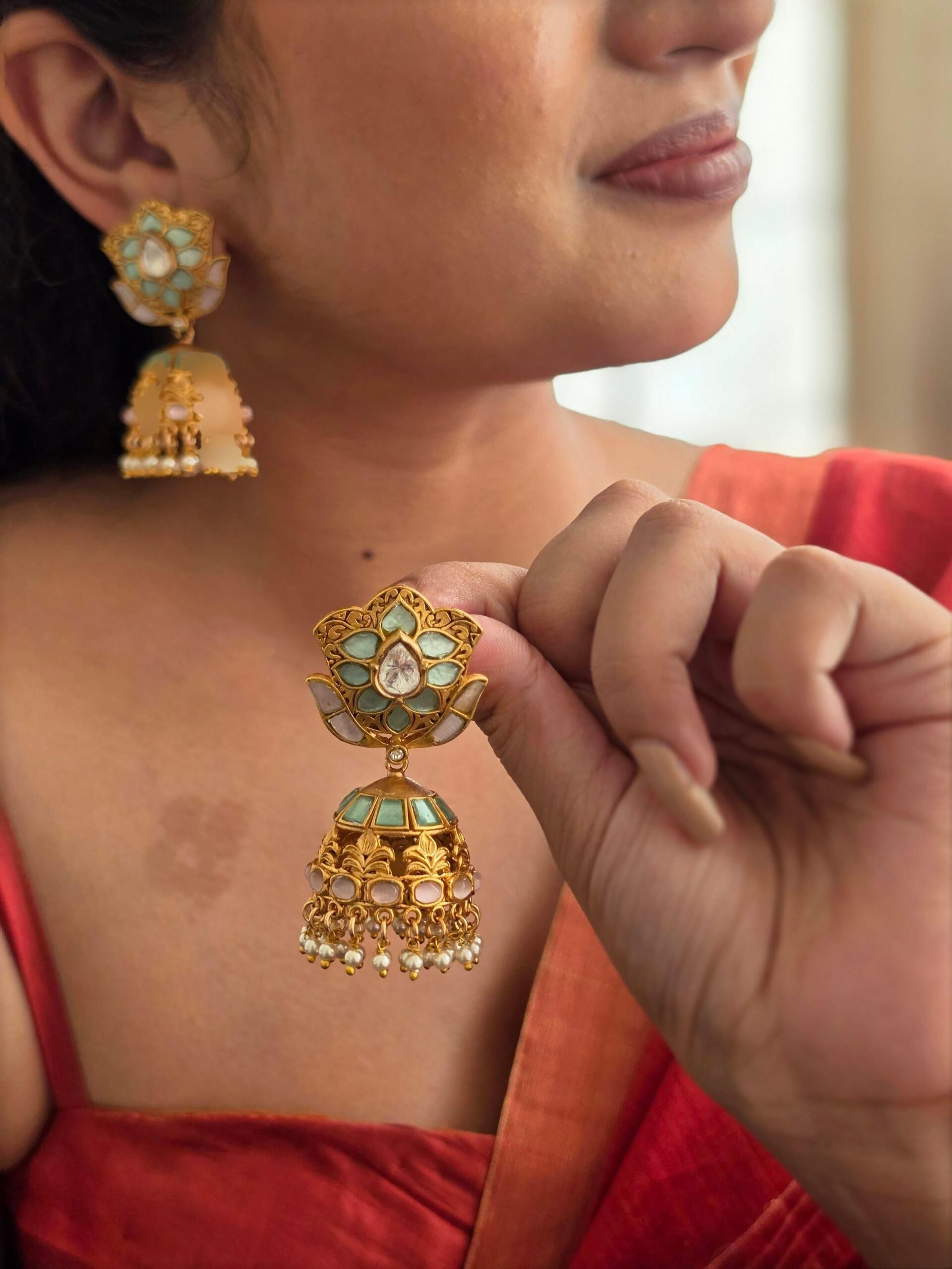 Saivi handcrafted jhumki Thumbnail