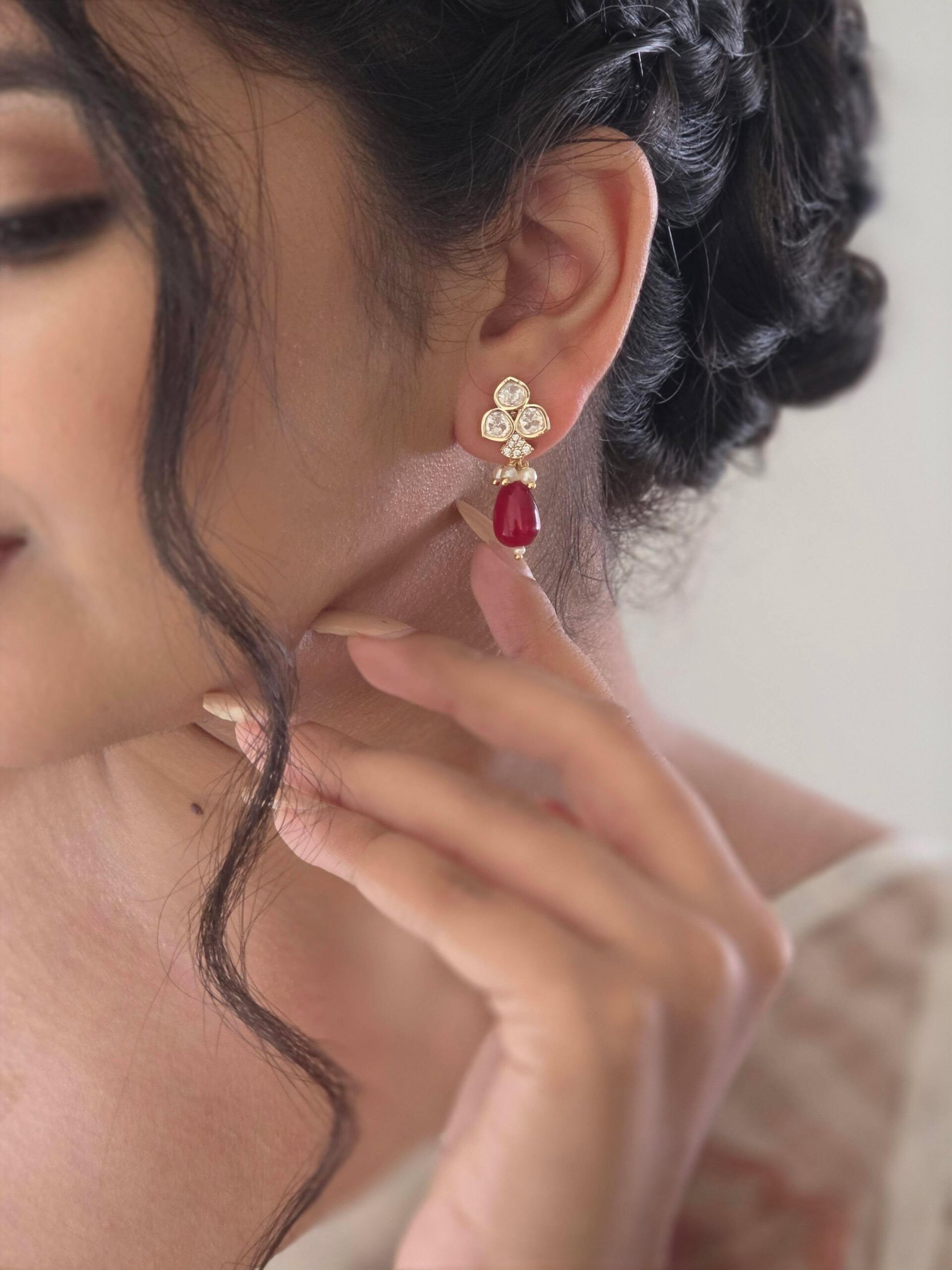 Aisha polki earrings Thumbnail
