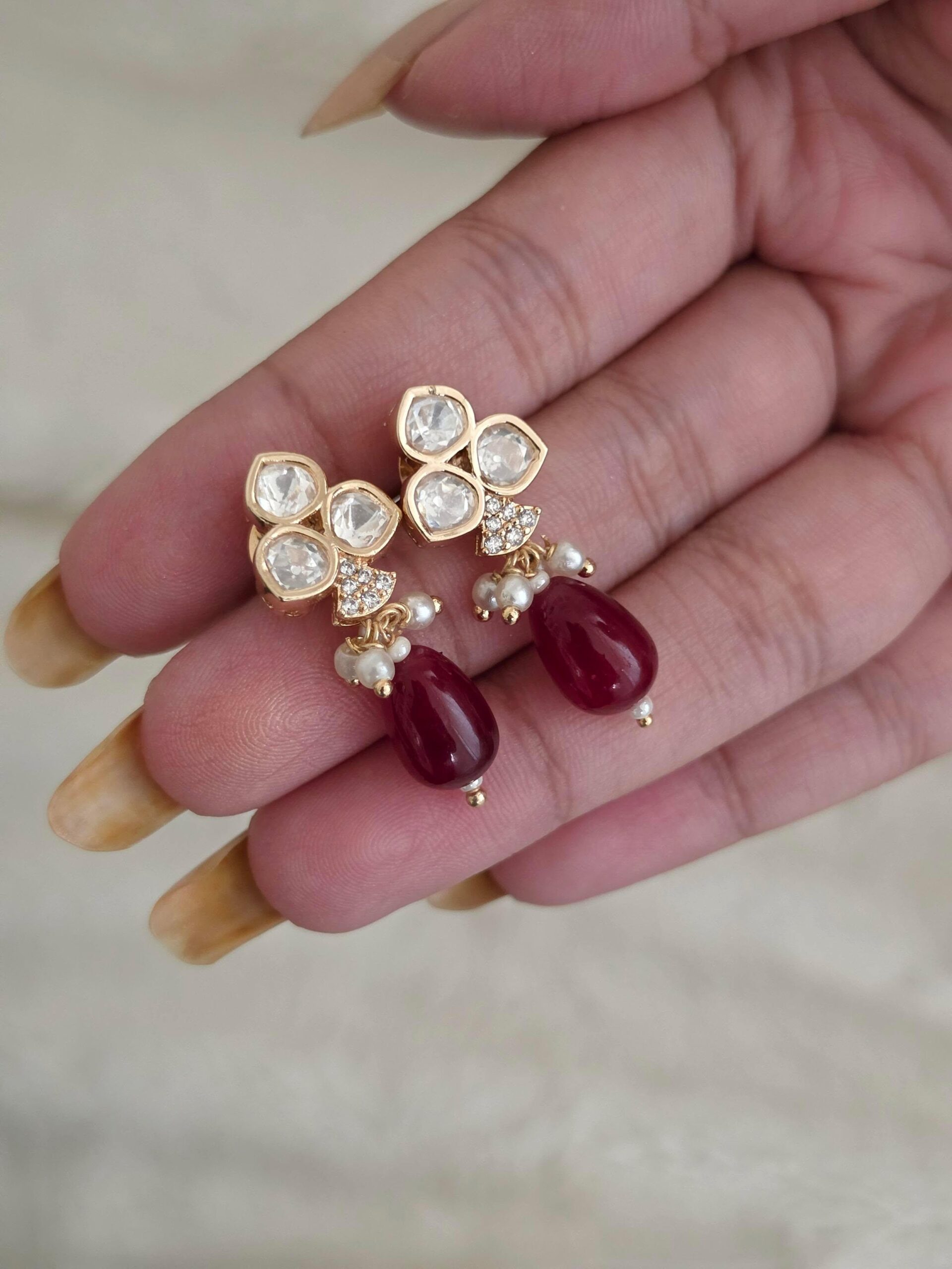 Aisha polki earrings Thumbnail