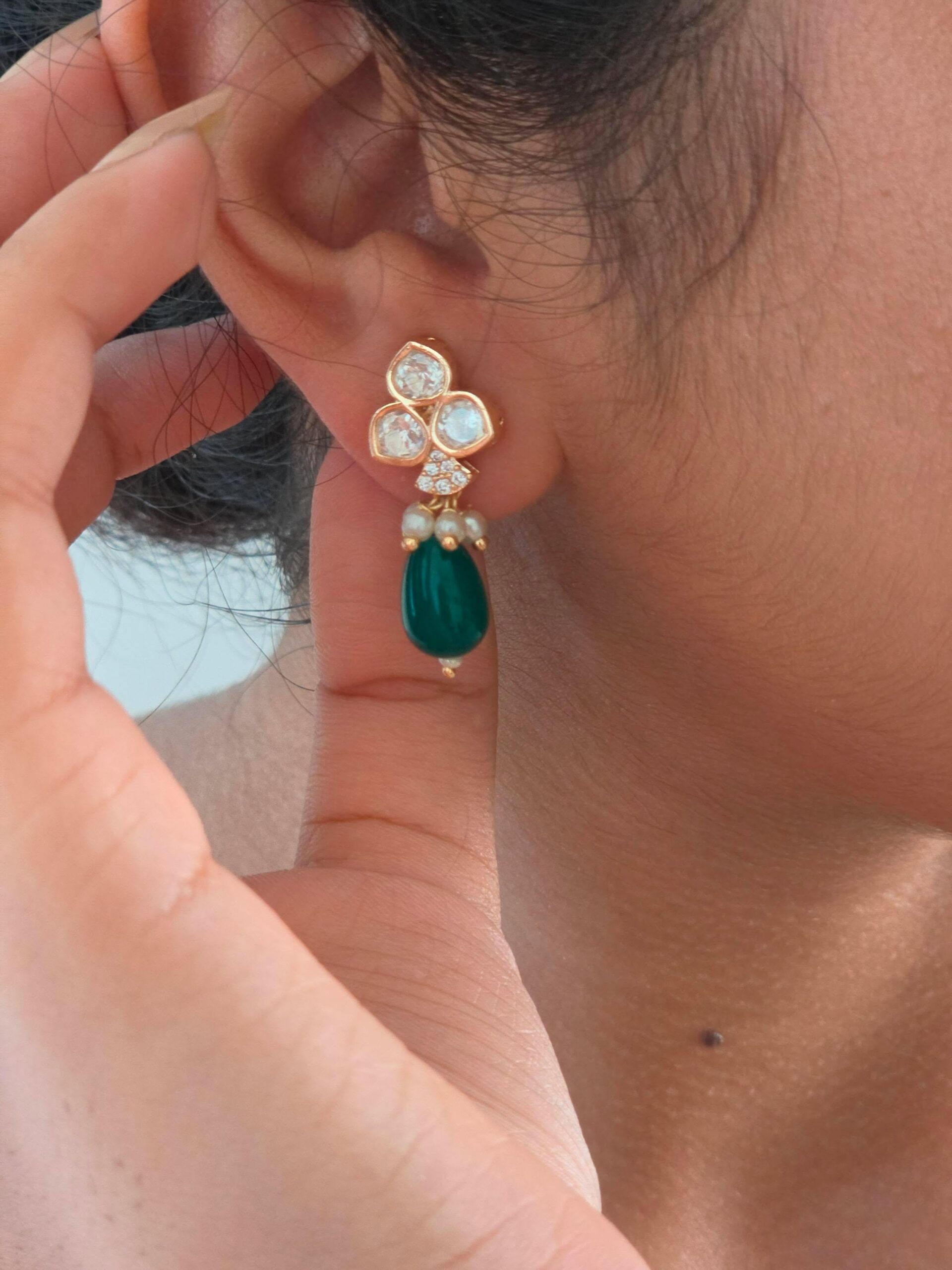Aisha polki earrings Thumbnail