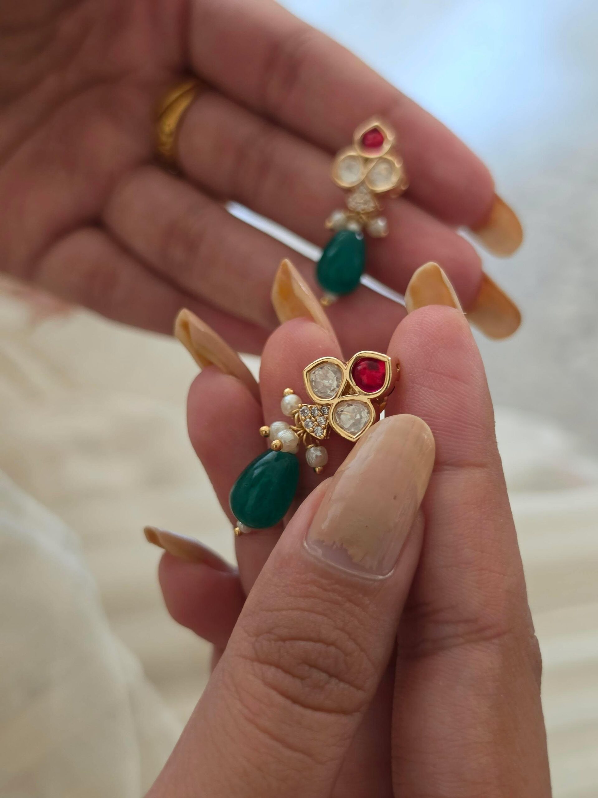Aisha polki earrings Thumbnail