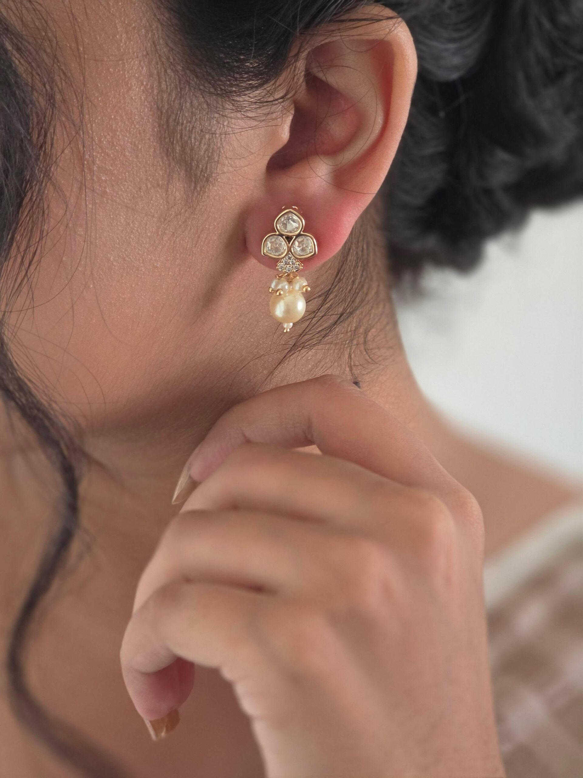 Aisha polki earrings Thumbnail