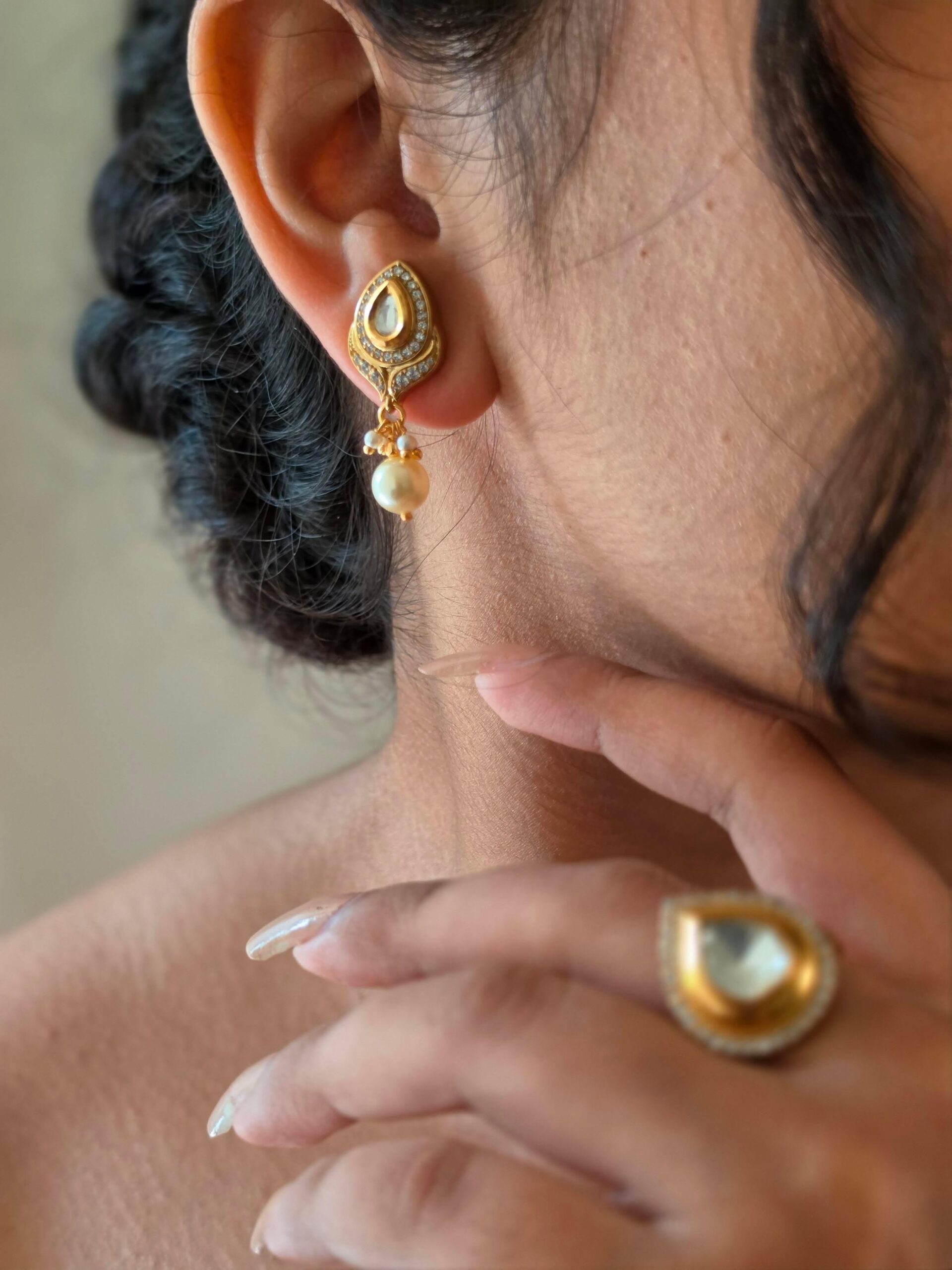 Veda polki earrings Thumbnail