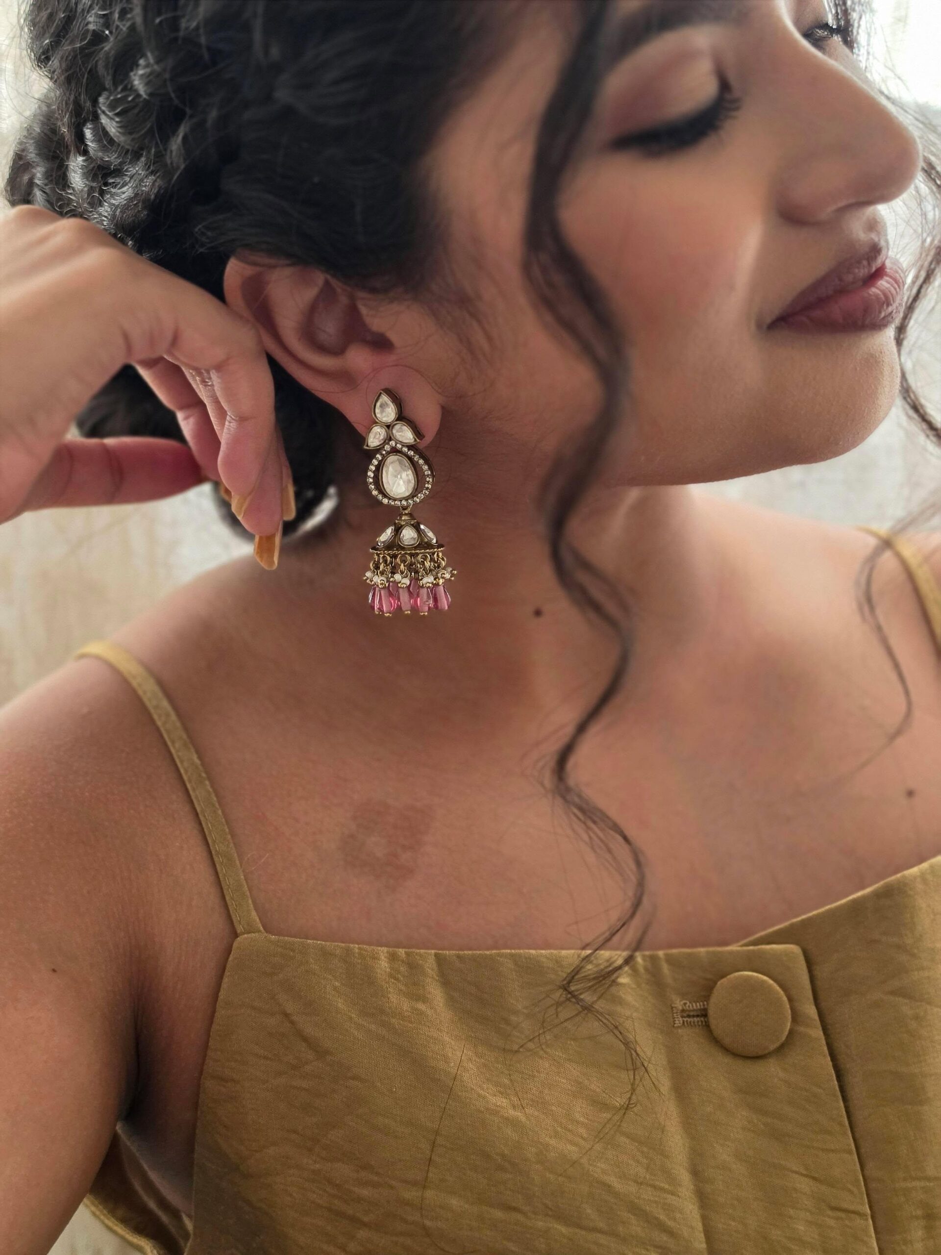 Roma polki and pearl jhumki Thumbnail