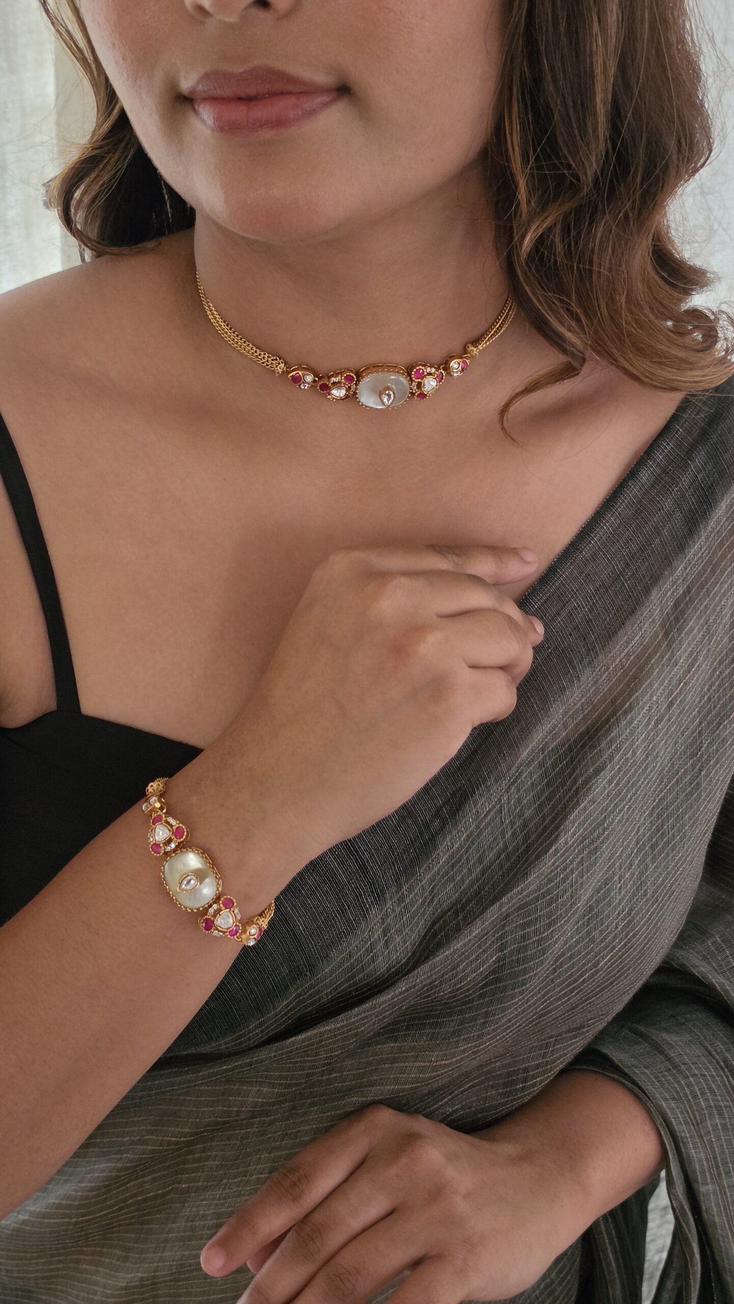 Ellie statement choker and bracelete Thumbnail