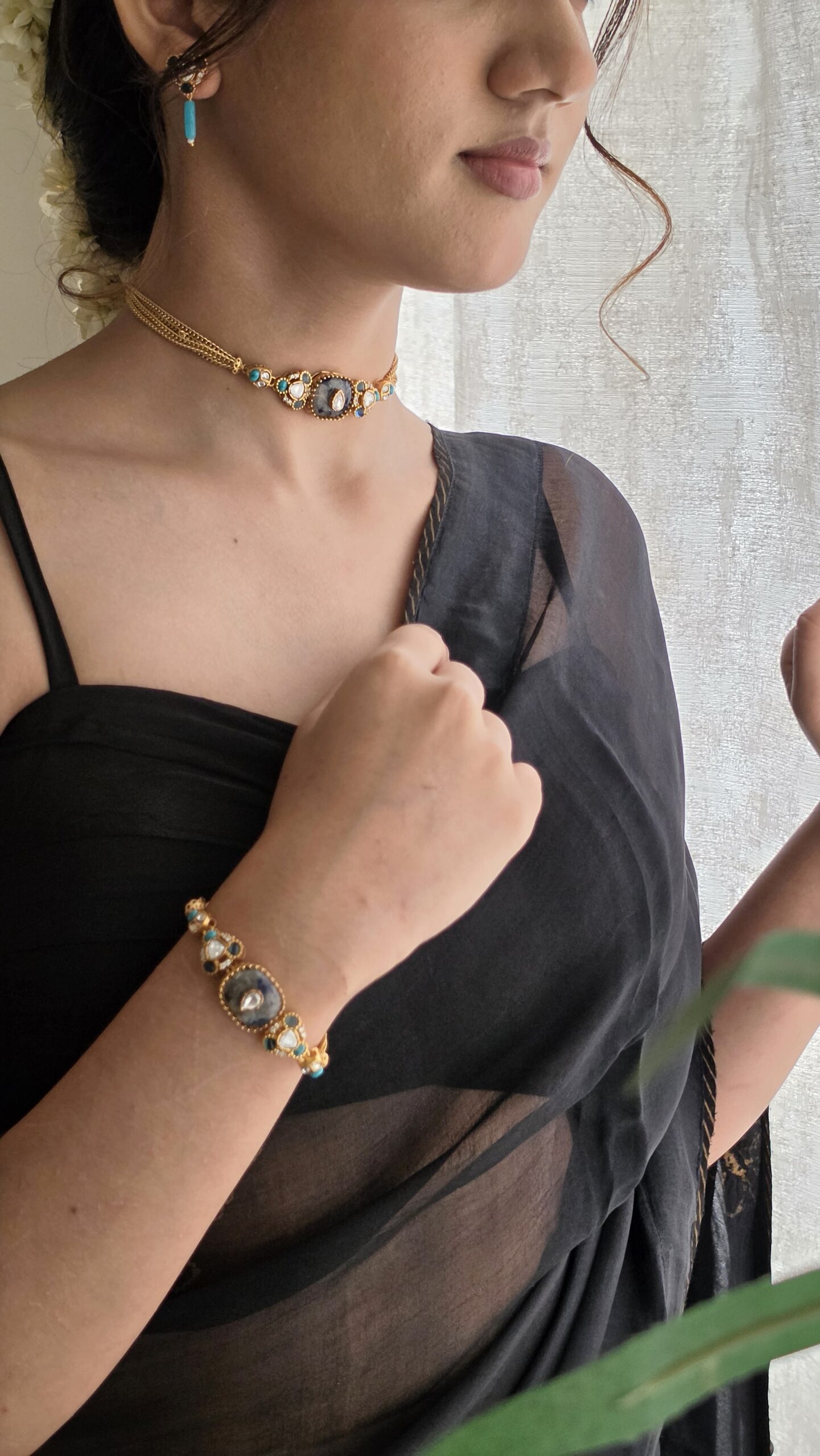 Ellie statement choker and bracelete Thumbnail