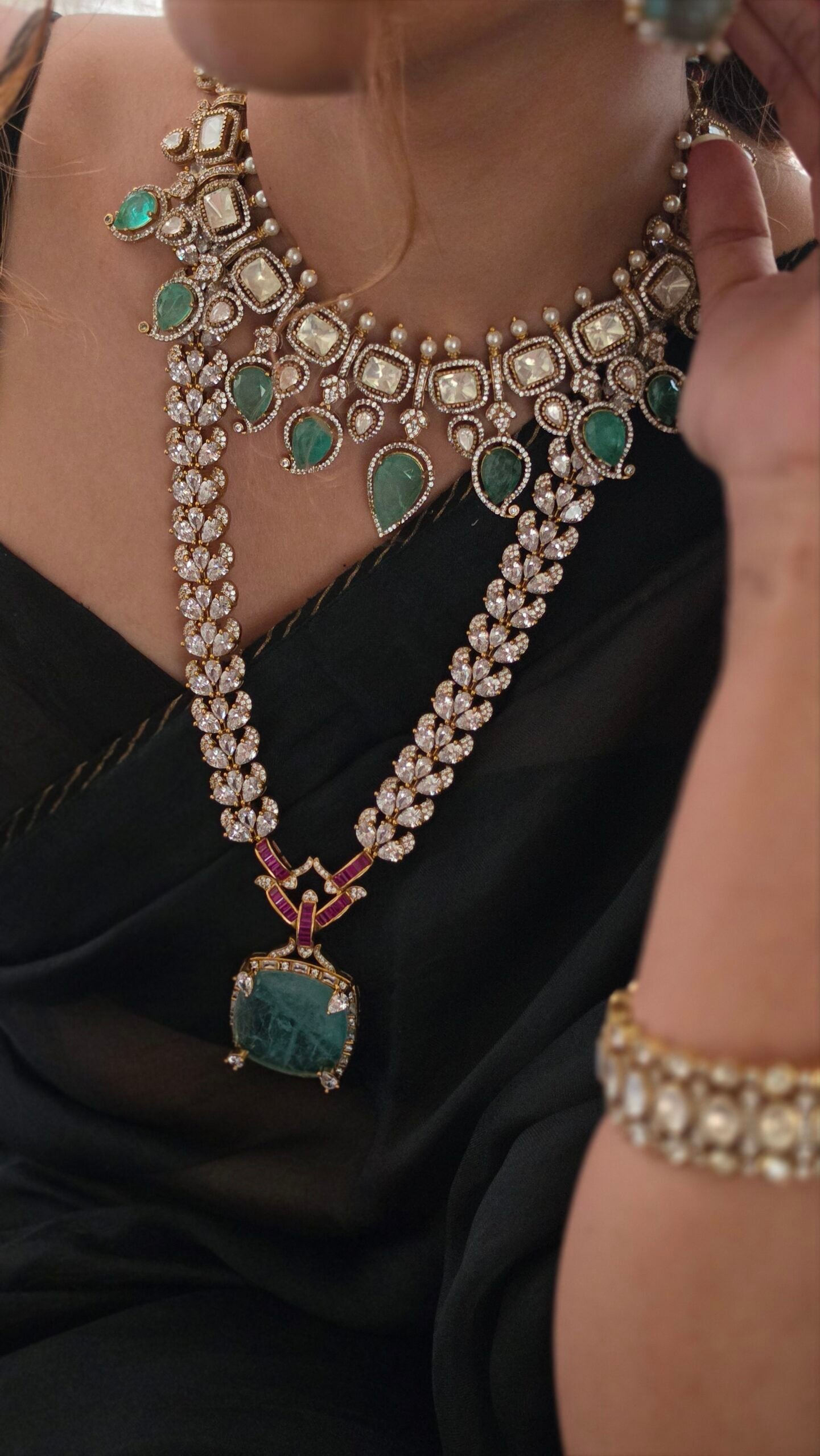 Rajasi semi precious quartz necklace Thumbnail