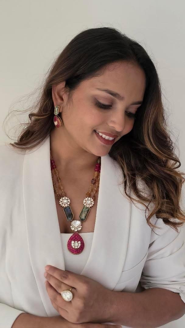 Lubina handcrafted long necklace Thumbnail