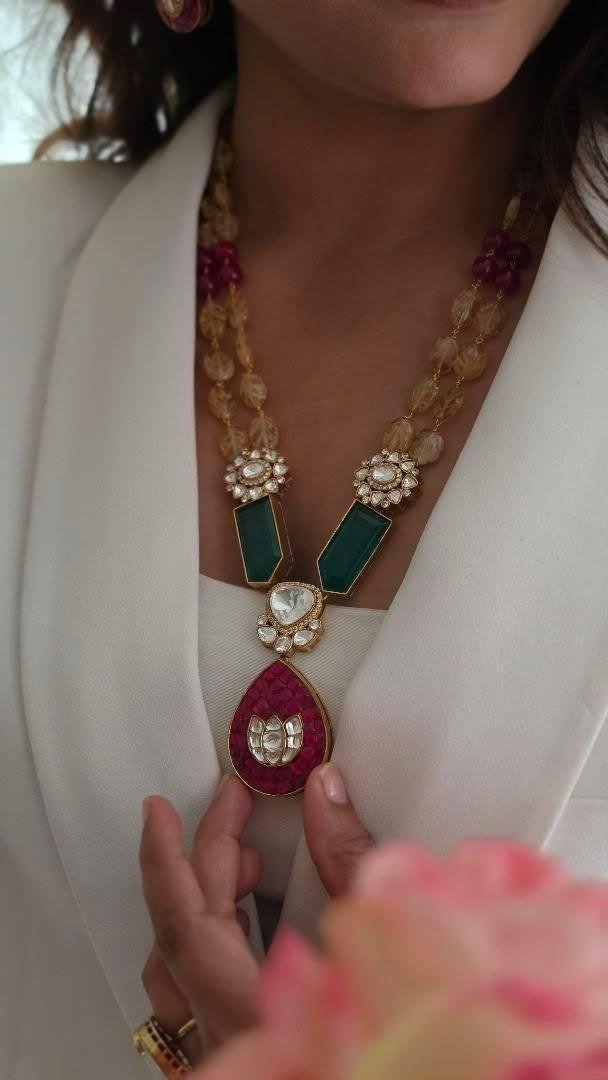 Lubina handcrafted long necklace Thumbnail