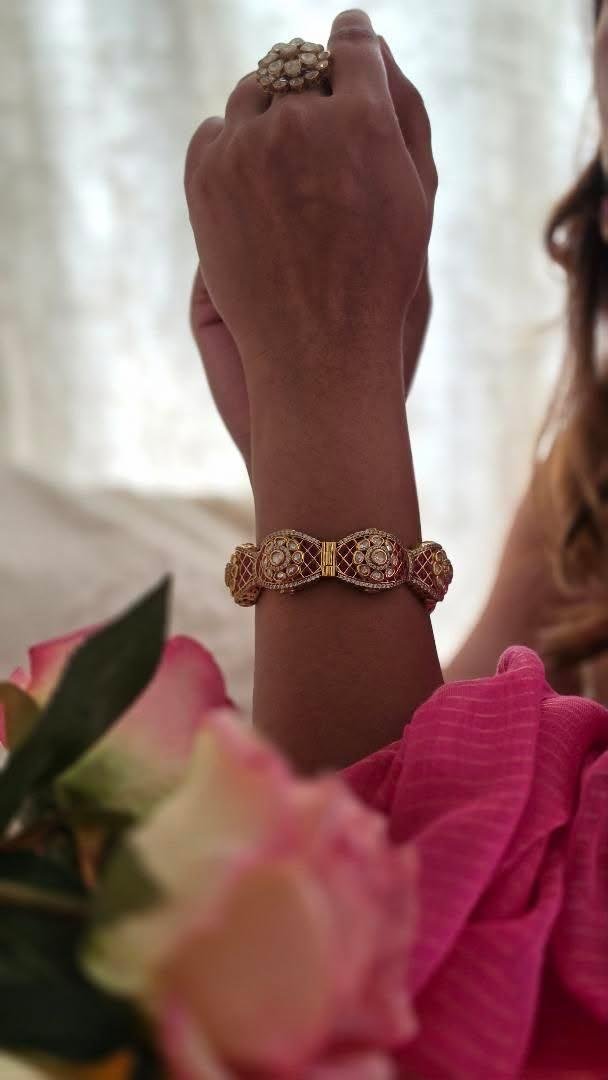 Eshani openable meenakari bangles Thumbnail