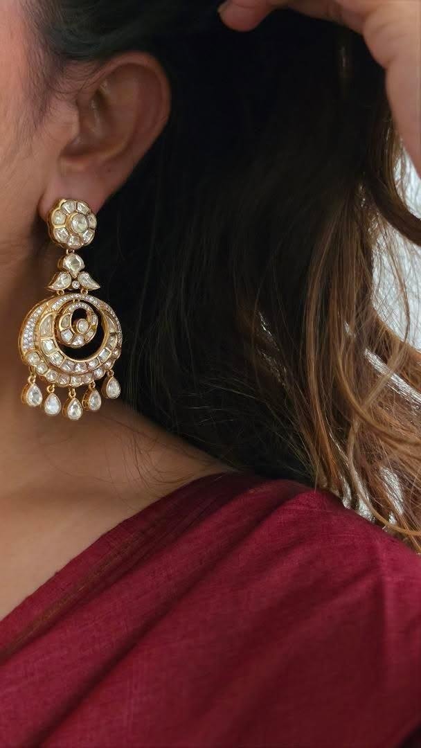 Mira polki earrings Thumbnail