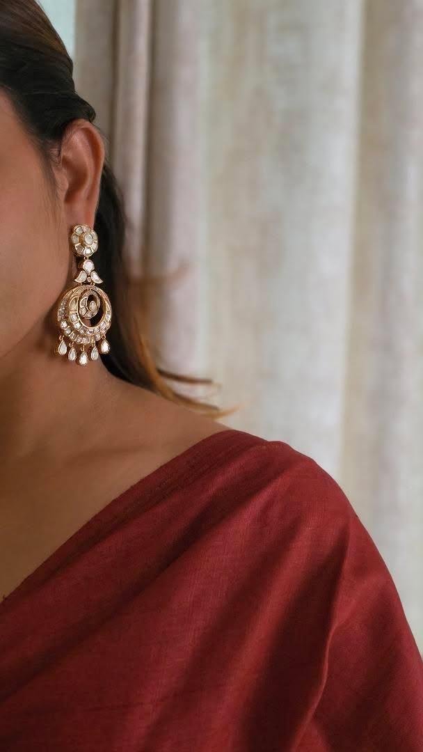 Mira polki earrings Thumbnail