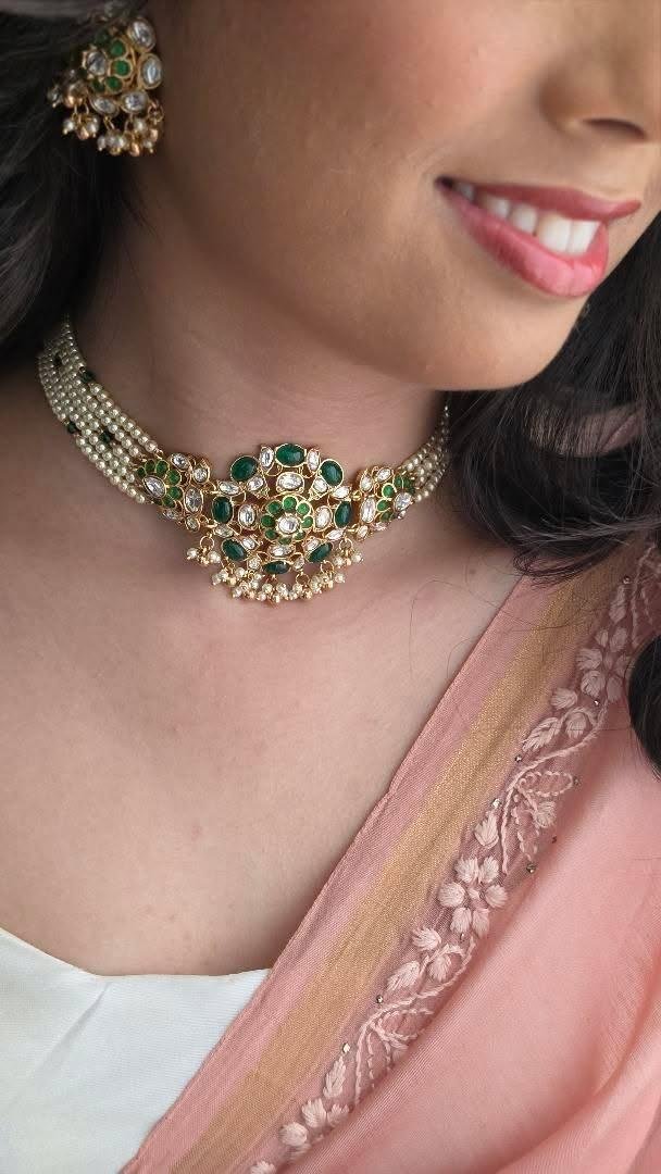 Aadhya polki and pearl choker Thumbnail