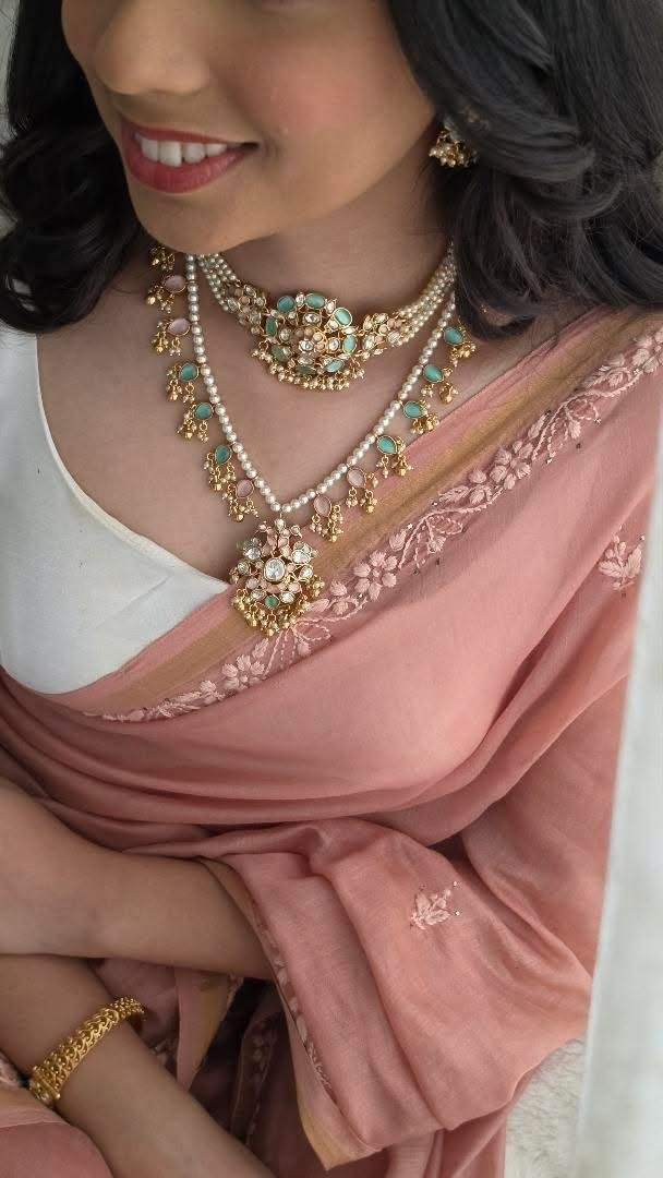 Aadhya polki and pearl choker Thumbnail