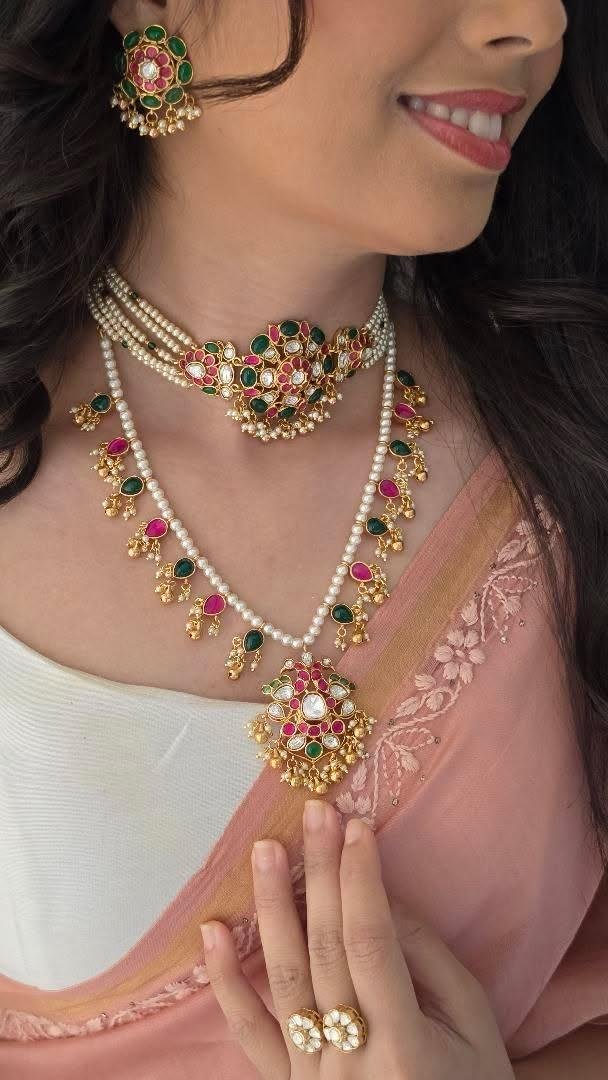 Aadhya polki and pearl choker Thumbnail
