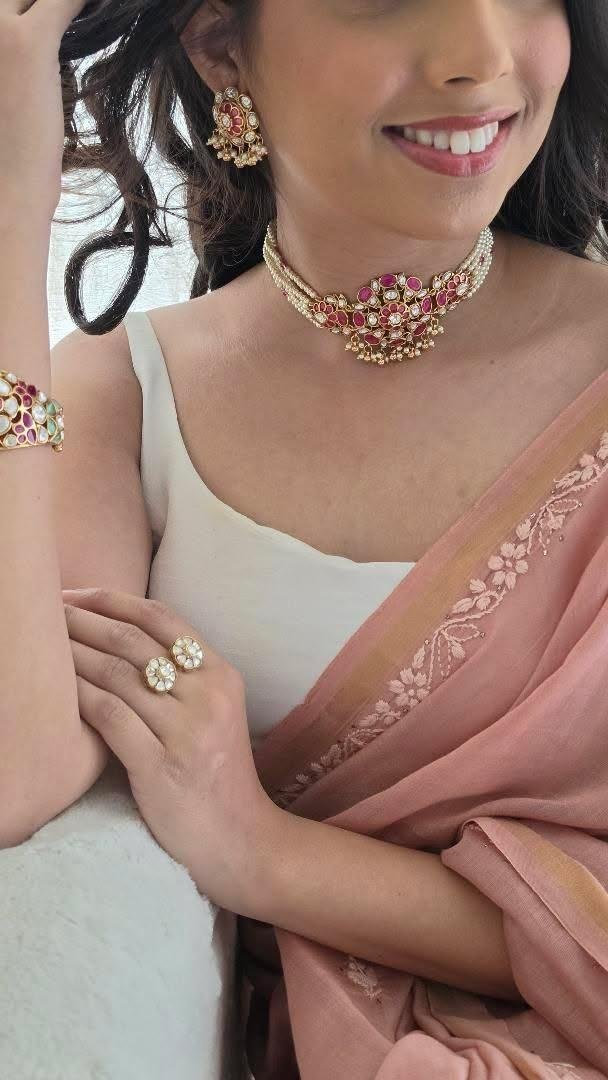 Aadhya polki and pearl choker Thumbnail