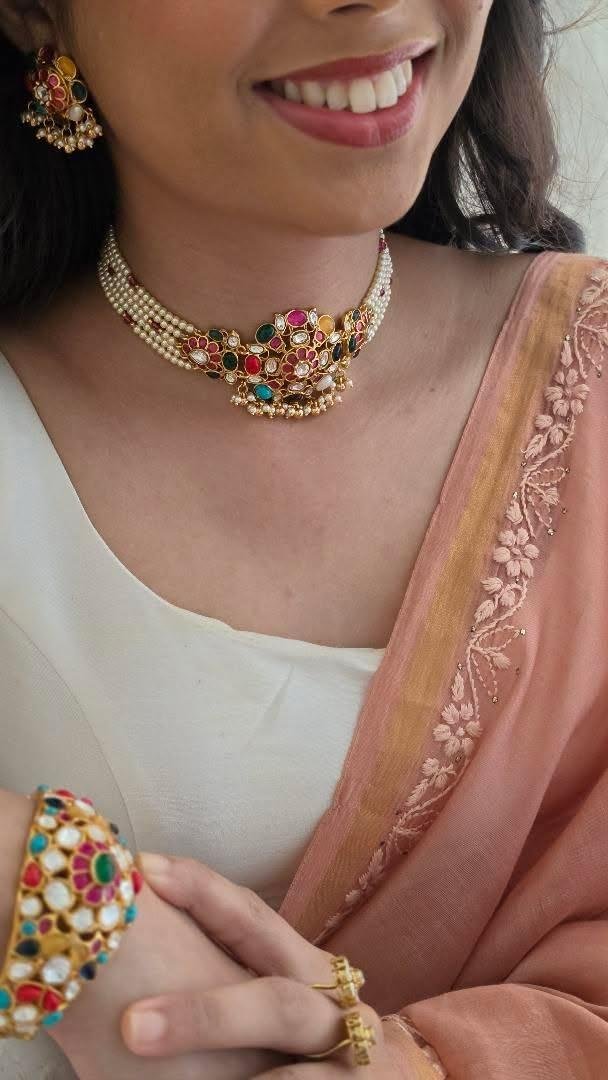 Aadhya polki and pearl choker Thumbnail