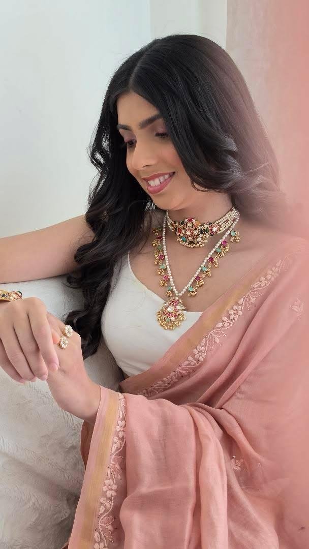 Aadhya polki and pearl choker Thumbnail