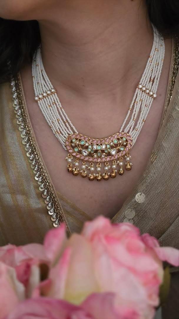Kiera long pearl necklace Thumbnail