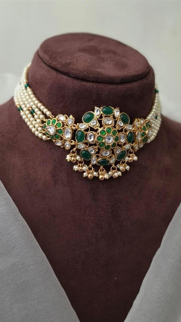 Aadhya polki and pearl choker Thumbnail