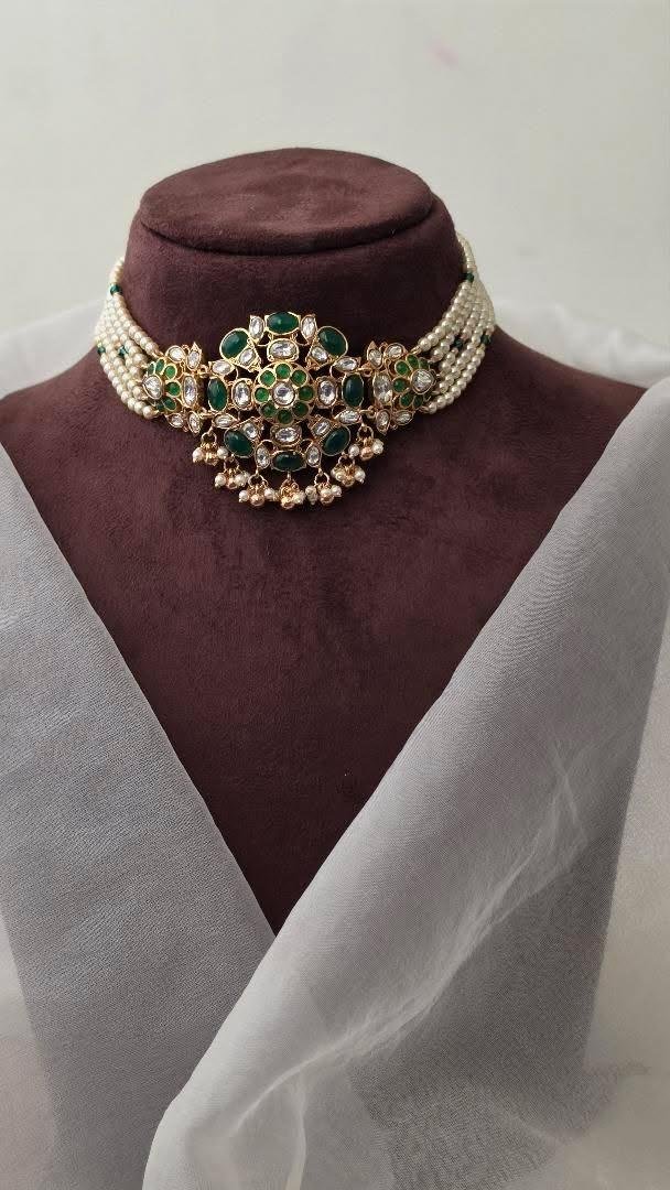 Aadhya polki and pearl choker Thumbnail