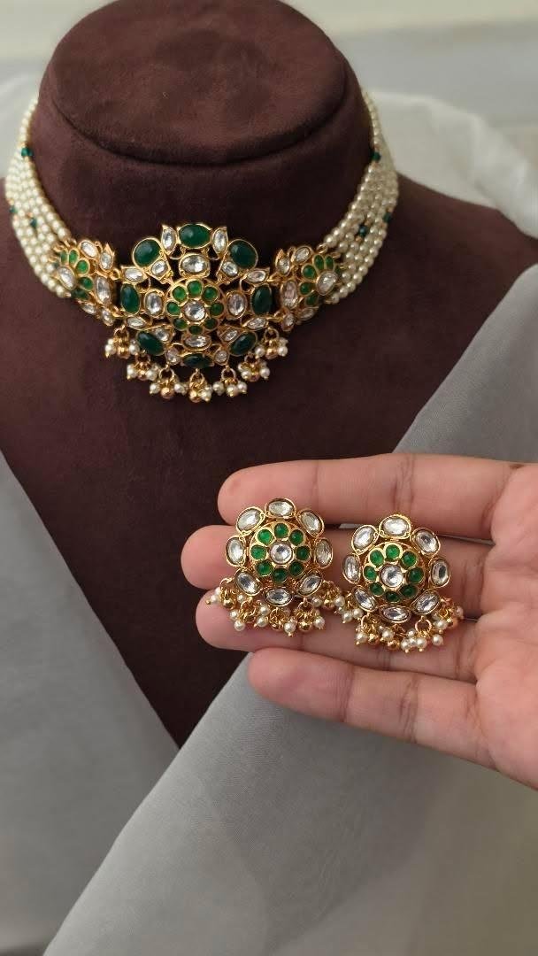 Aadhya polki and pearl choker Thumbnail