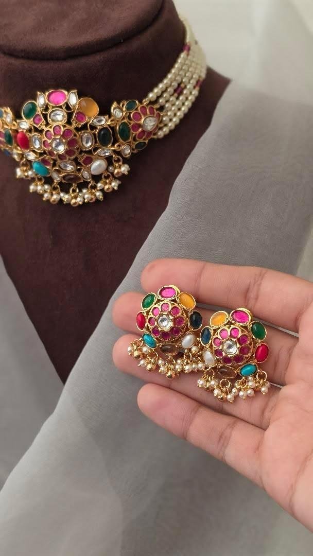 Aadhya polki and pearl choker Thumbnail