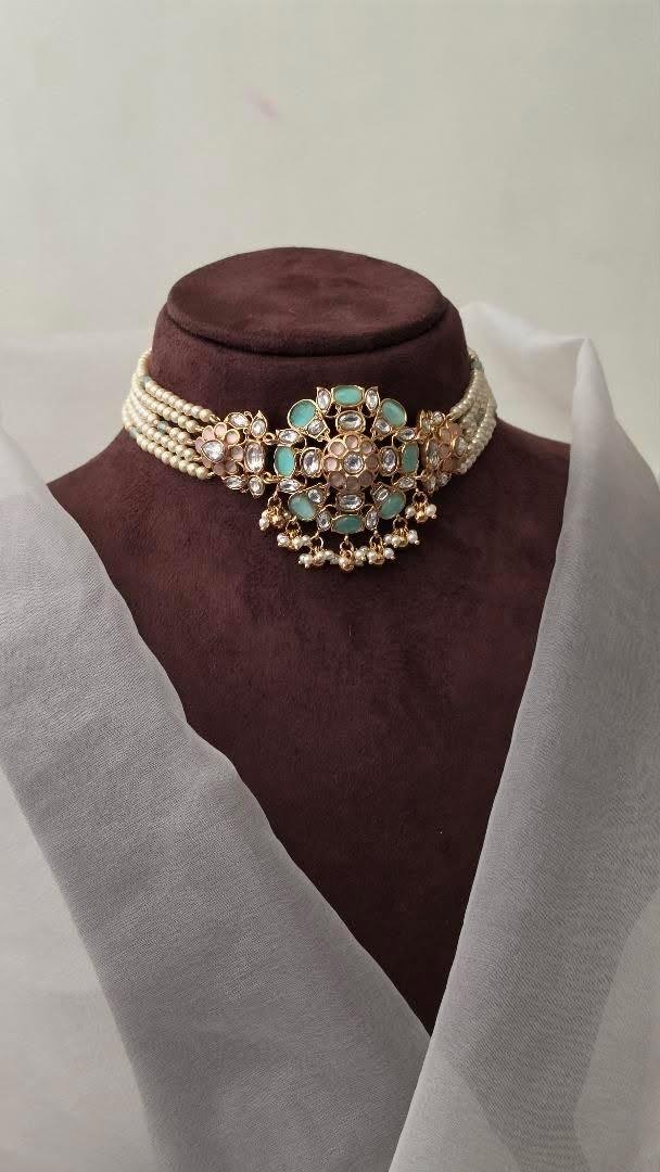 Aadhya polki and pearl choker Thumbnail