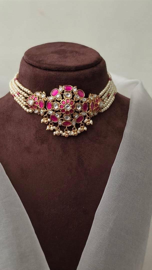 Aadhya polki and pearl choker Thumbnail