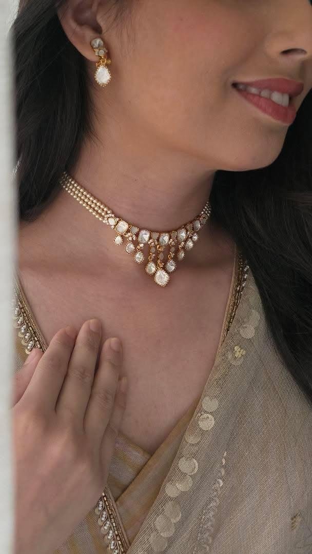 Divya polki and pearl choker Thumbnail