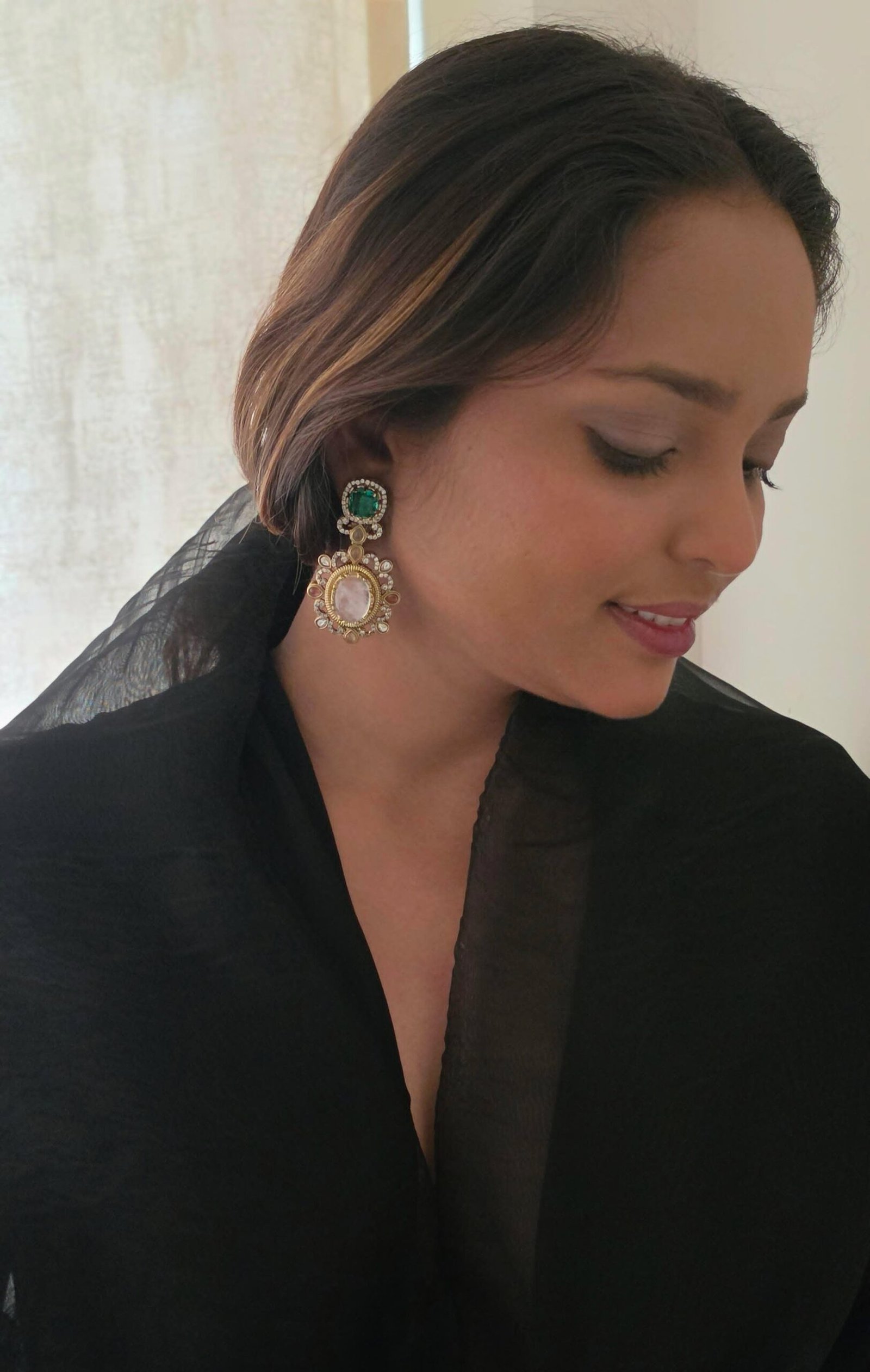 Elora semi-precious earrings Thumbnail