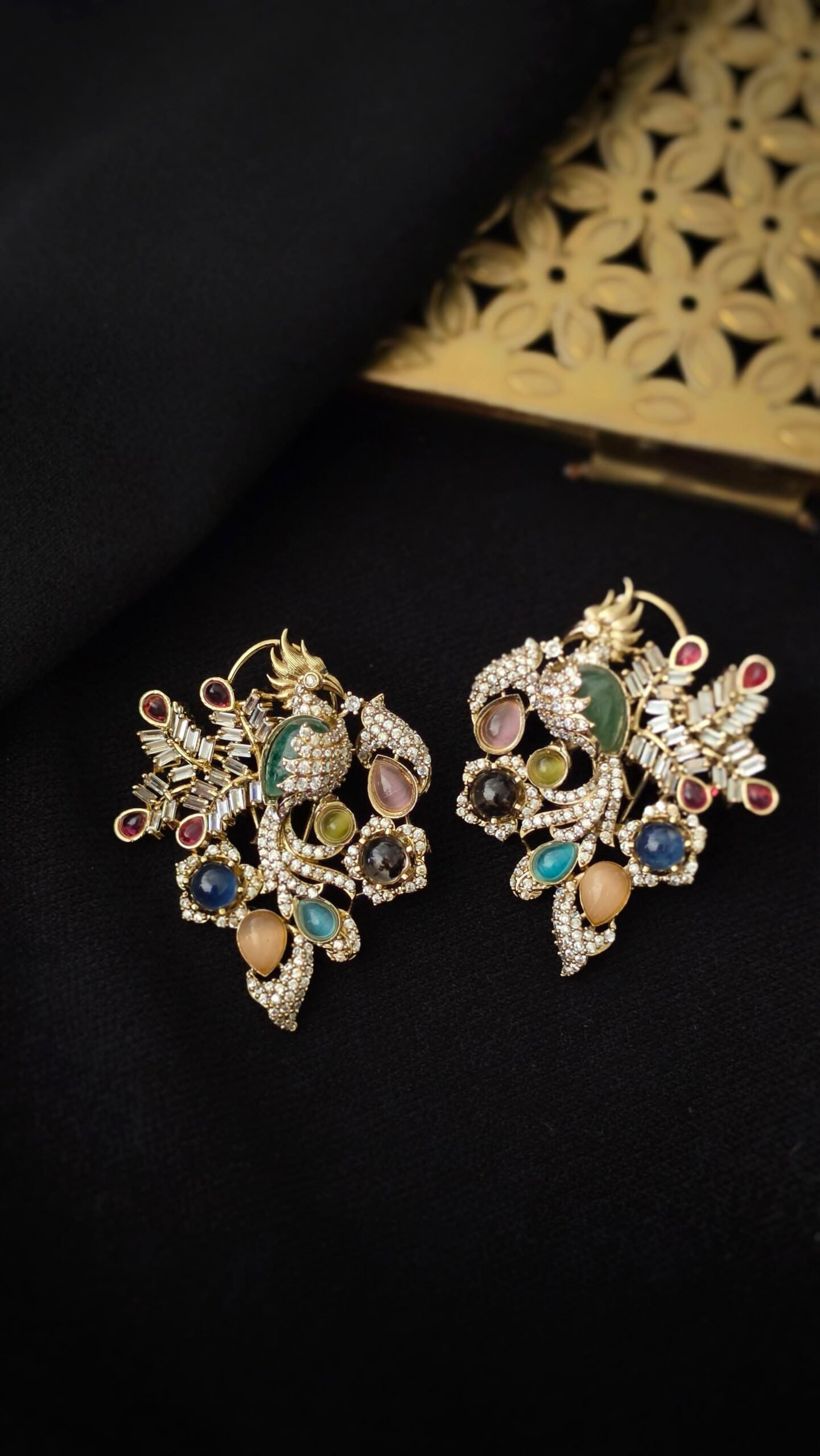 Rossie semi-precious stone earrings Thumbnail